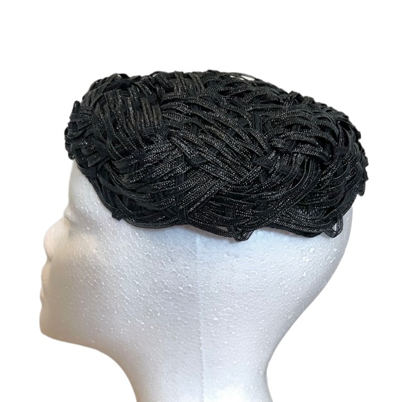 Vintage Mr. Irving Original Black Fascinator Hat main image 4